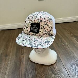 Volcom  Floral Hat - Pink and White